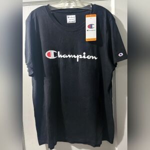 Champion Black Short Sleeve Tee